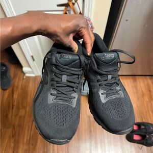 ASICS Woman Black Athletic Shoes